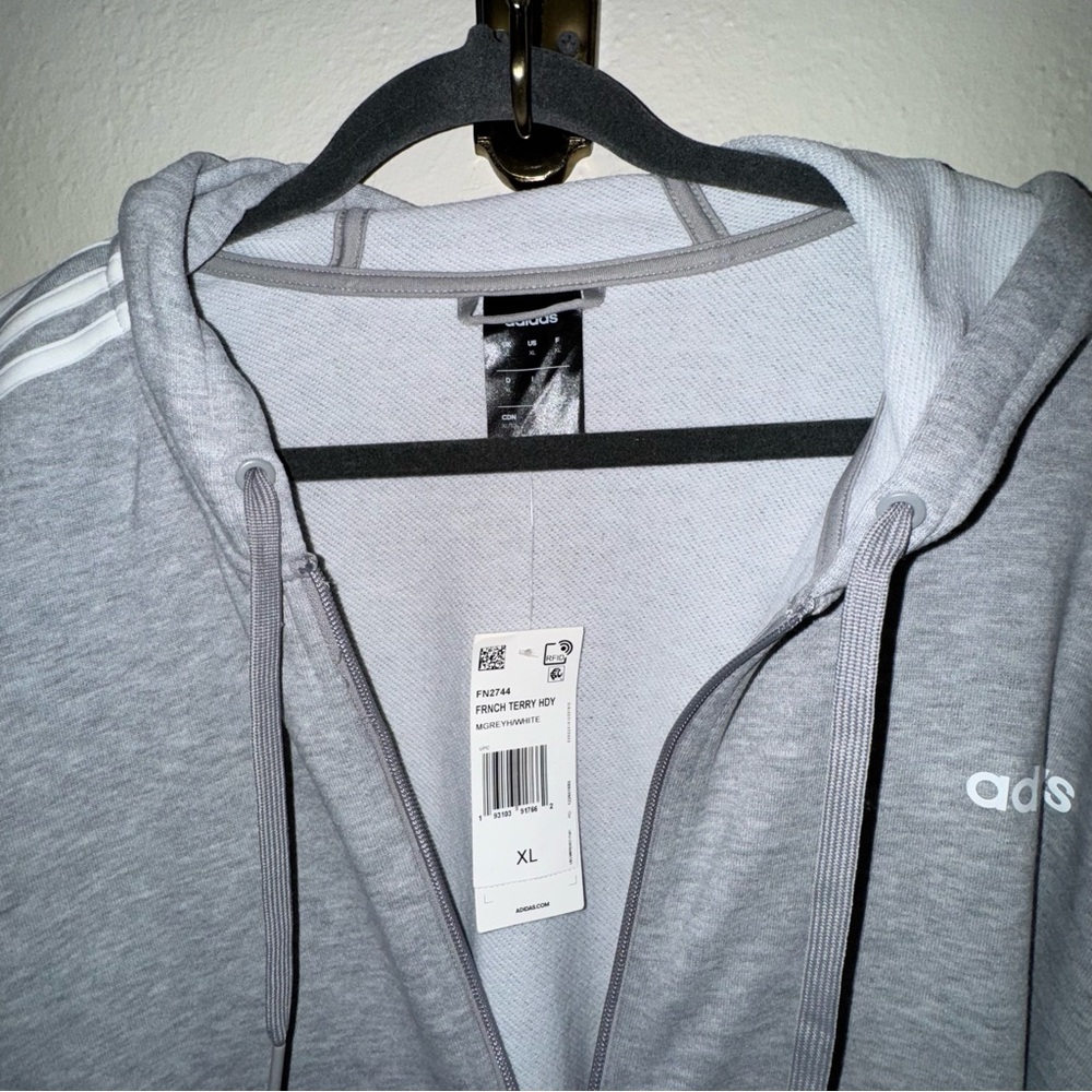 NWT Adidas Men's French Terry Hoodie - Picture 2 of 6